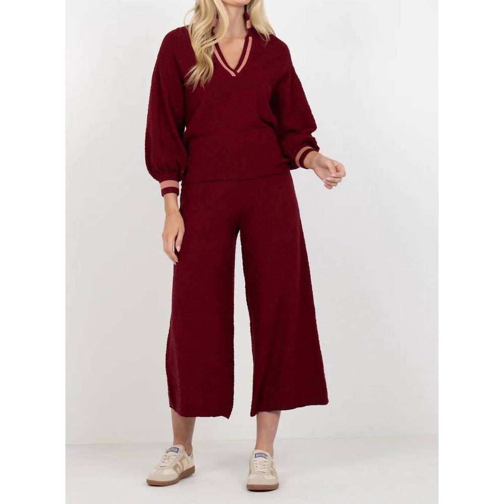 NEW EMILY MCCARTHY lolli sweater in burgundy